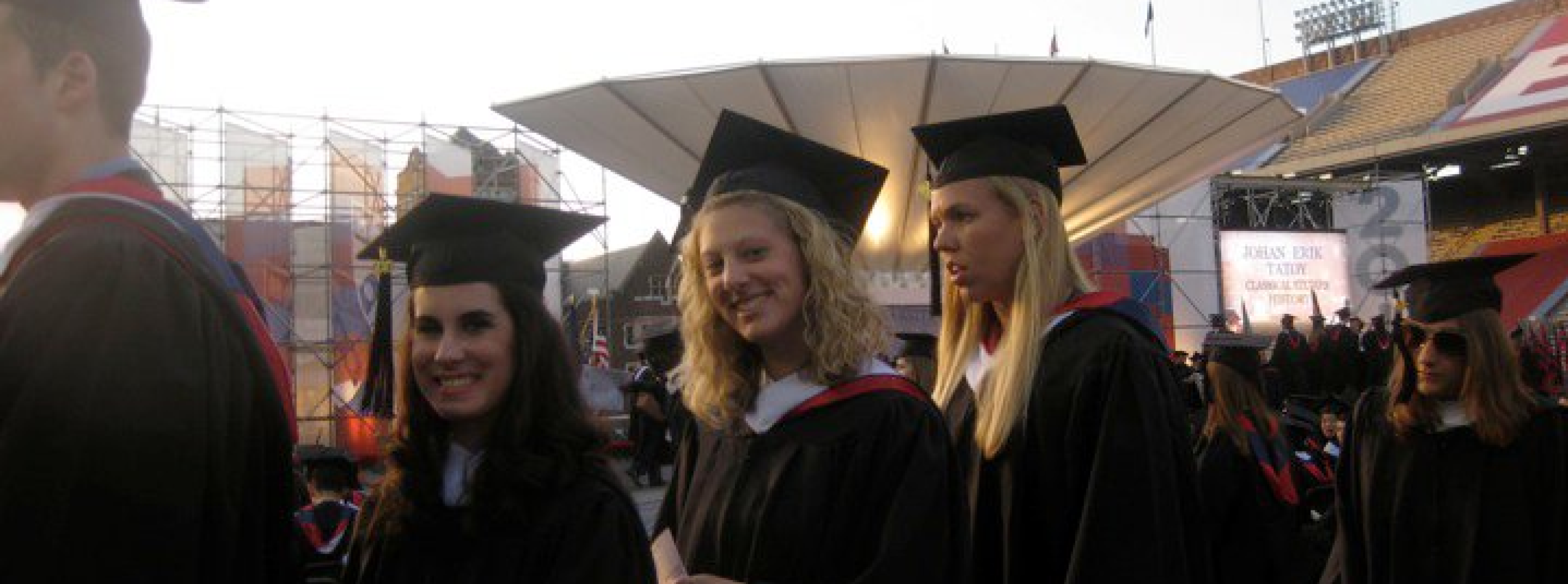 Graduates in cap and gown