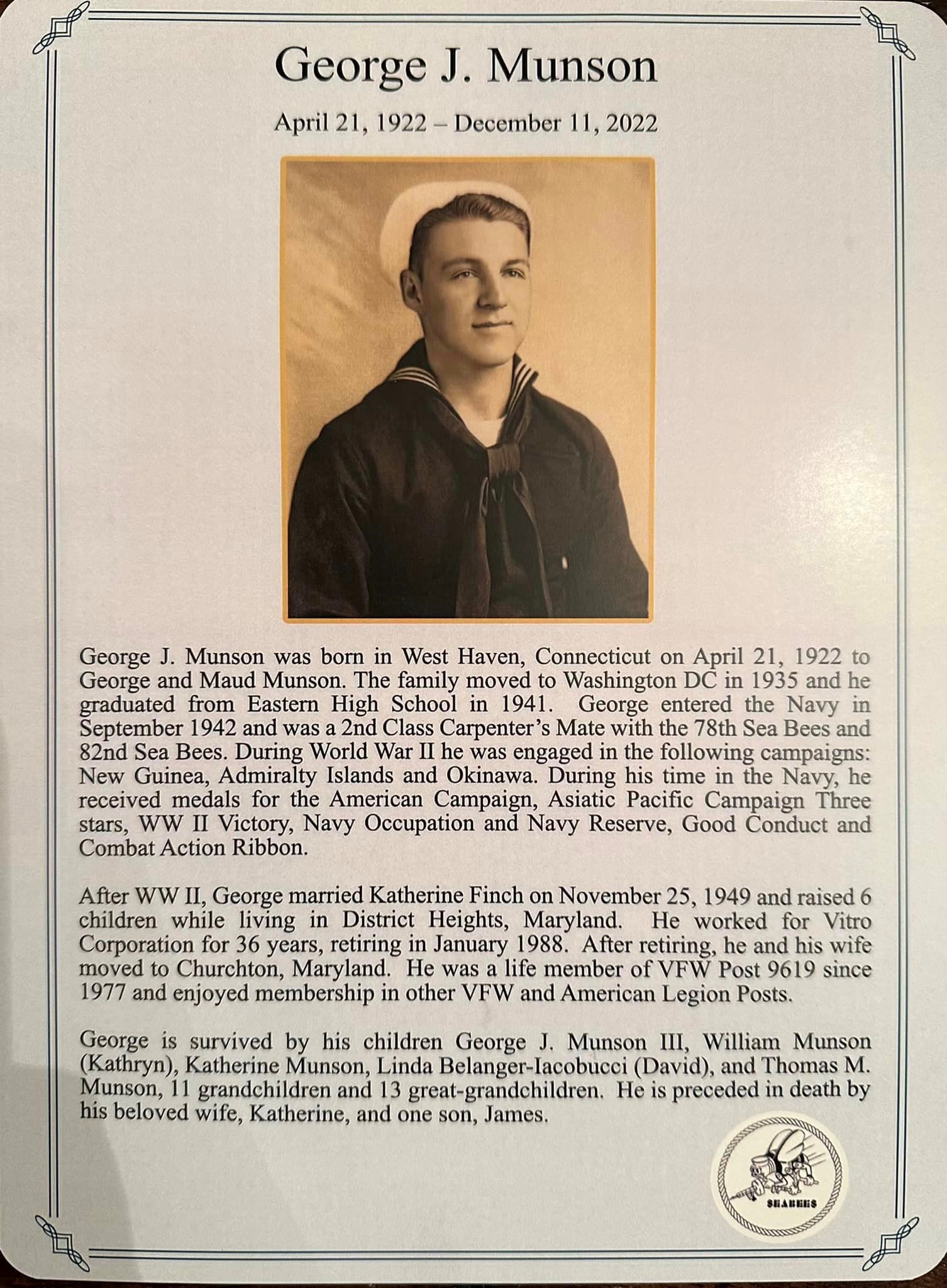 Image of CM2c George J. Munson